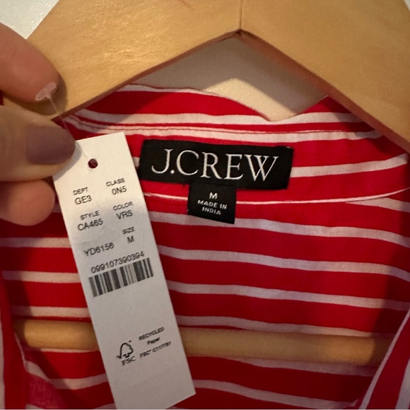J. Crew • NWT • Cotton voile beach shirt in stripe - Picture 8 of 13